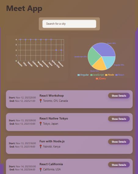 MeetApp start screen